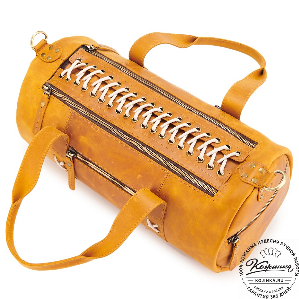 Кожаная сумка "Тайлер" (песочный крейзи)